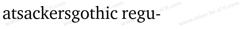 atsackersgothic regu字体转换